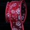 The Ribbon People Shimmering Red Flower Wired Craft Ribbon 2.5&#x22; x 40 Yards